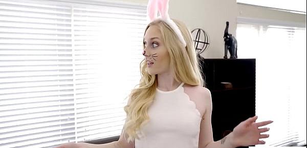  Stepbro fucking his Easter bunny stepsis with amazing ass Emma Starletto